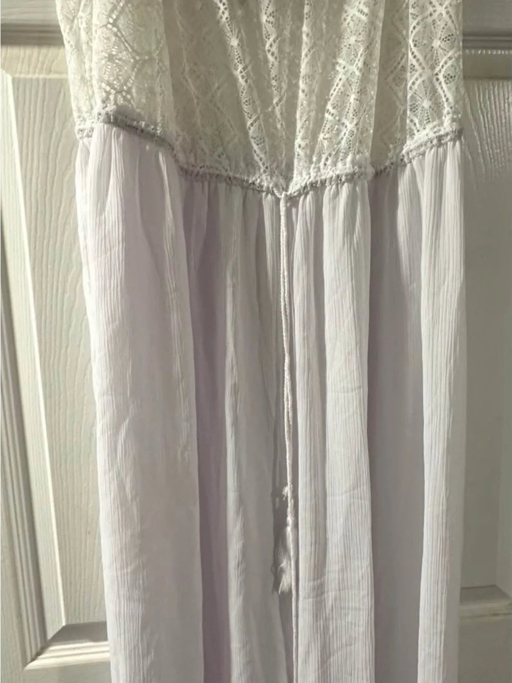 torrid NWT White Lace Tie-Shoulder Swim cover jumpsuit